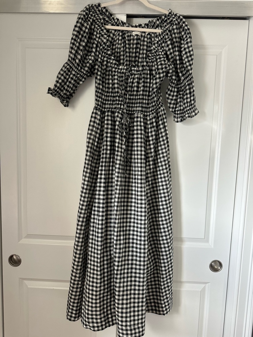 Doen ISCHIA DRESS -- NOIR GRETA GINGHAM